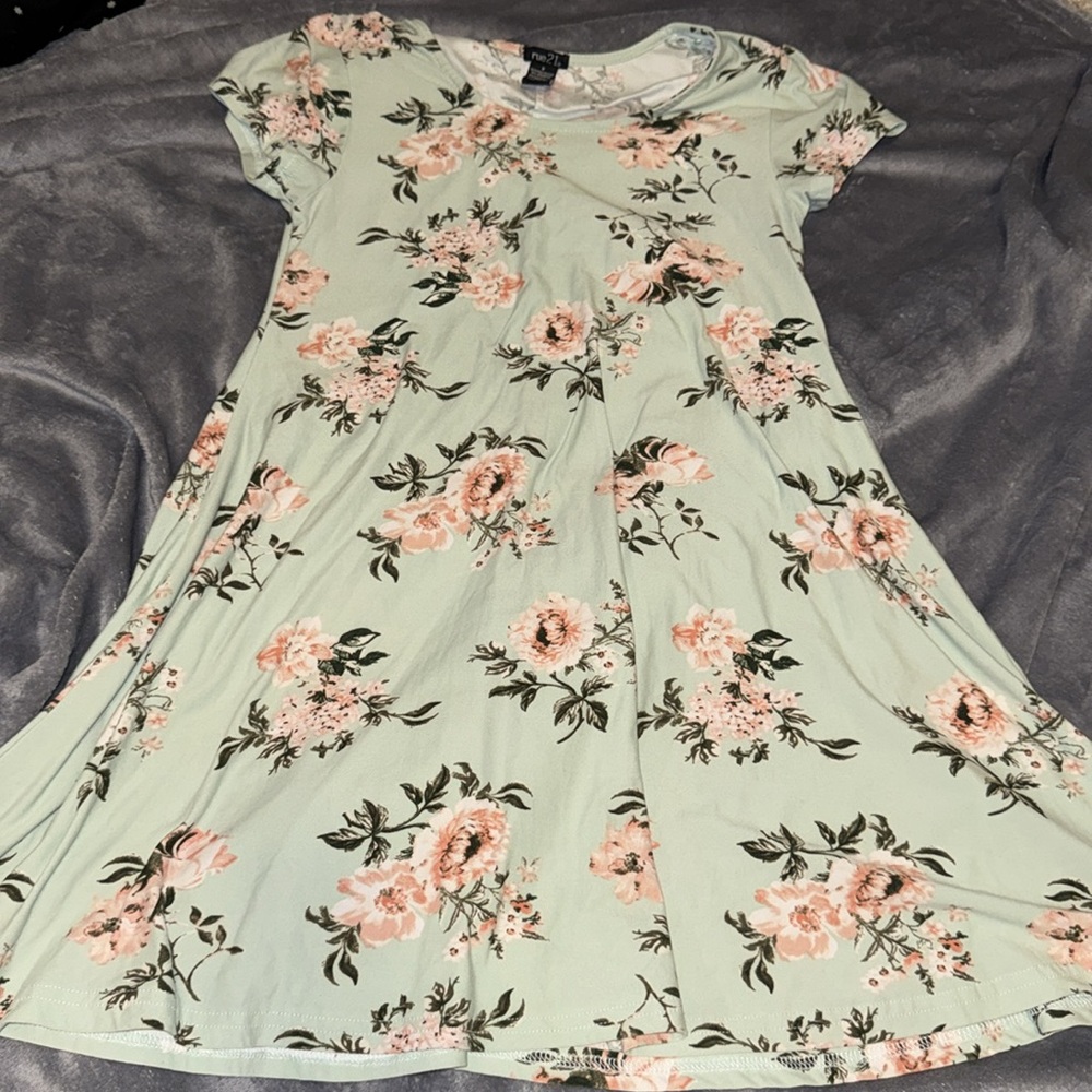Rue 21 Floral Dress Small Green - Picture 1 of 7